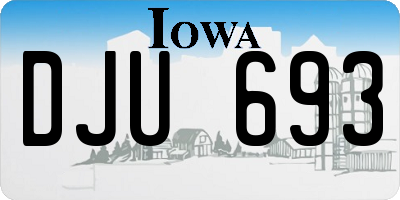 IA license plate DJU693