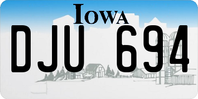 IA license plate DJU694