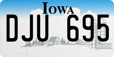 IA license plate DJU695
