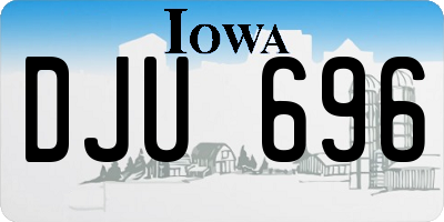IA license plate DJU696