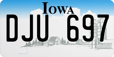 IA license plate DJU697