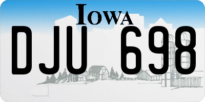 IA license plate DJU698