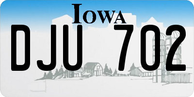 IA license plate DJU702