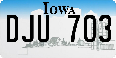 IA license plate DJU703