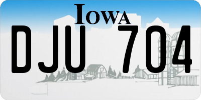 IA license plate DJU704