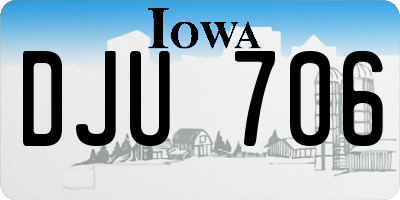 IA license plate DJU706