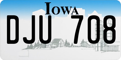 IA license plate DJU708