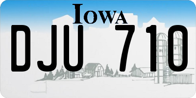 IA license plate DJU710