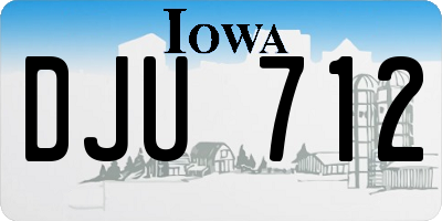 IA license plate DJU712