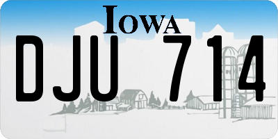 IA license plate DJU714