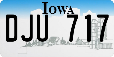 IA license plate DJU717