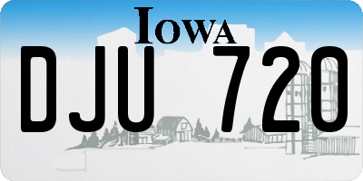 IA license plate DJU720