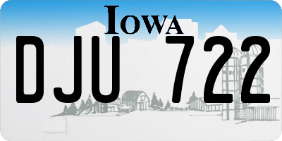 IA license plate DJU722