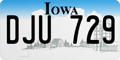 IA license plate DJU729