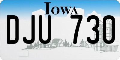 IA license plate DJU730