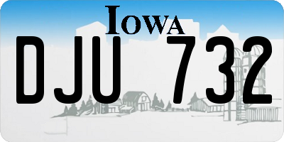 IA license plate DJU732