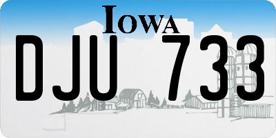 IA license plate DJU733