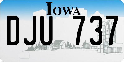 IA license plate DJU737
