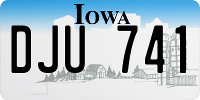 IA license plate DJU741