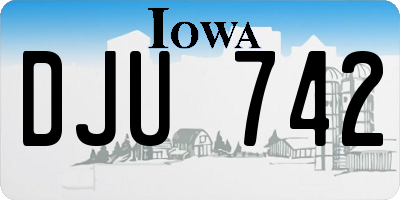 IA license plate DJU742