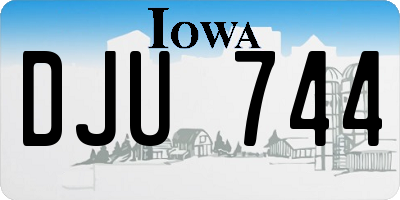 IA license plate DJU744