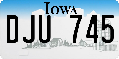 IA license plate DJU745