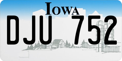 IA license plate DJU752