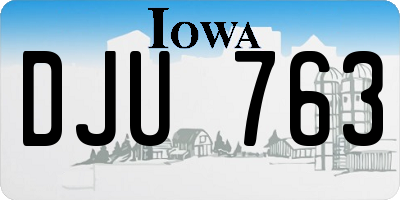 IA license plate DJU763