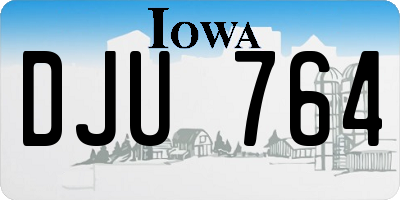 IA license plate DJU764