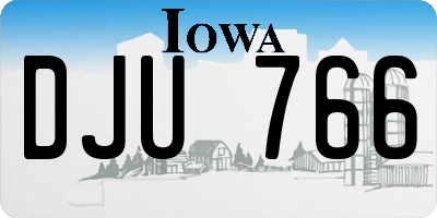 IA license plate DJU766