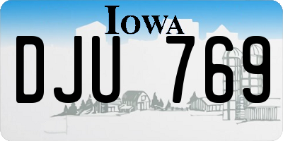 IA license plate DJU769