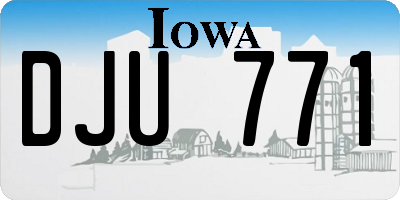 IA license plate DJU771