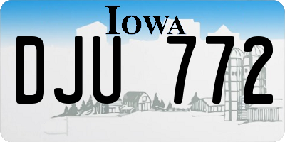 IA license plate DJU772