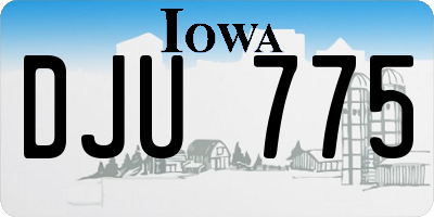 IA license plate DJU775