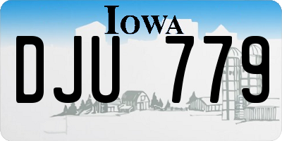 IA license plate DJU779