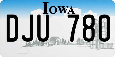 IA license plate DJU780
