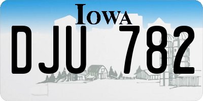 IA license plate DJU782