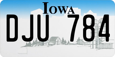 IA license plate DJU784