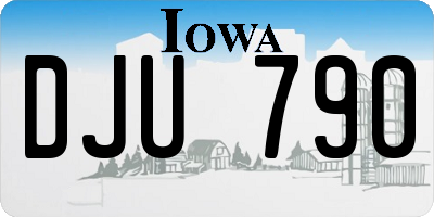 IA license plate DJU790
