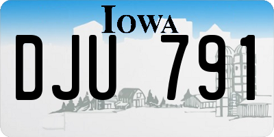 IA license plate DJU791