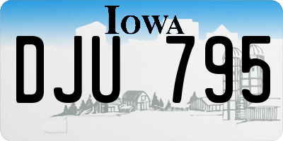 IA license plate DJU795