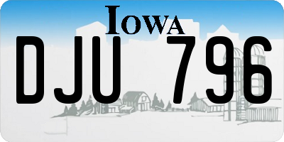 IA license plate DJU796