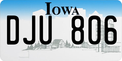 IA license plate DJU806