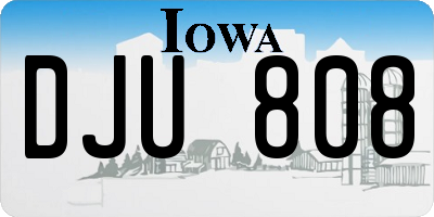 IA license plate DJU808