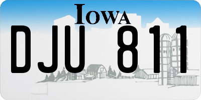 IA license plate DJU811