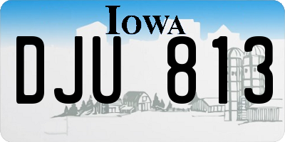 IA license plate DJU813