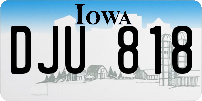 IA license plate DJU818