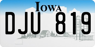 IA license plate DJU819