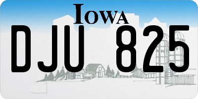 IA license plate DJU825
