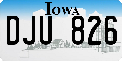 IA license plate DJU826